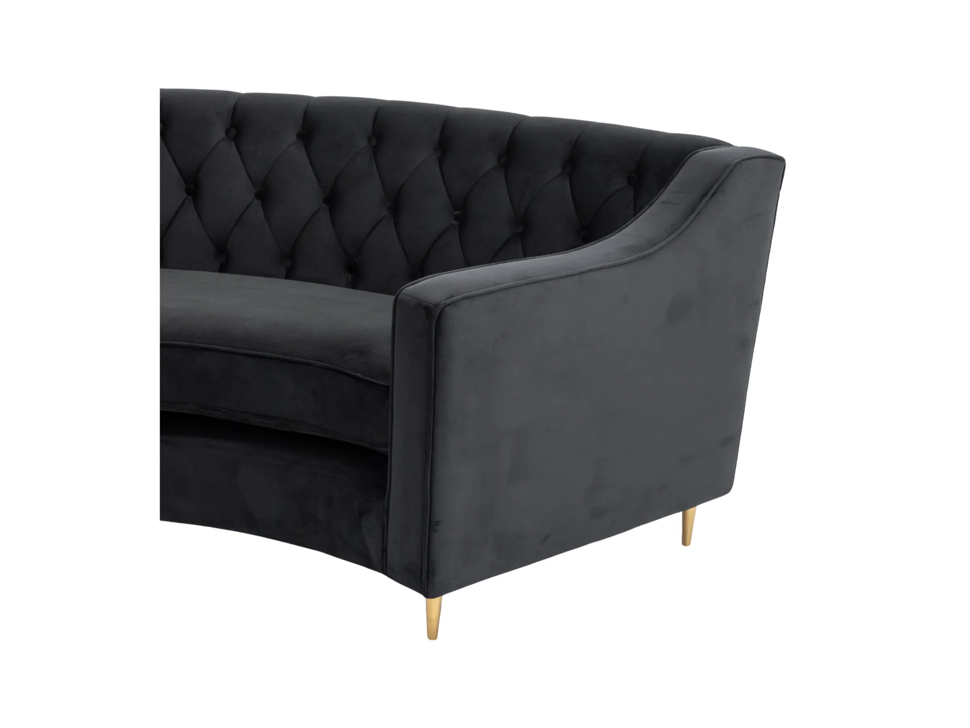 BUCKHEAD CURVED SOFA - BLACK