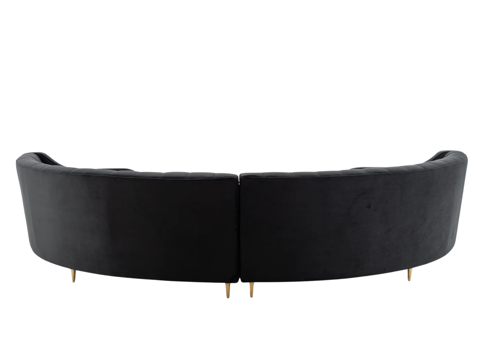 BUCKHEAD CURVED SOFA - BLACK