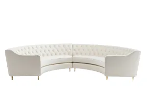 BUCKHEAD CURVED SOFA - CREAM