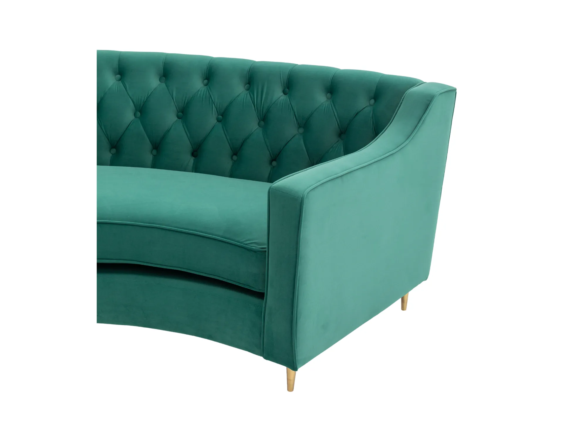 BUCKHEAD CURVED SOFA - EMERALD