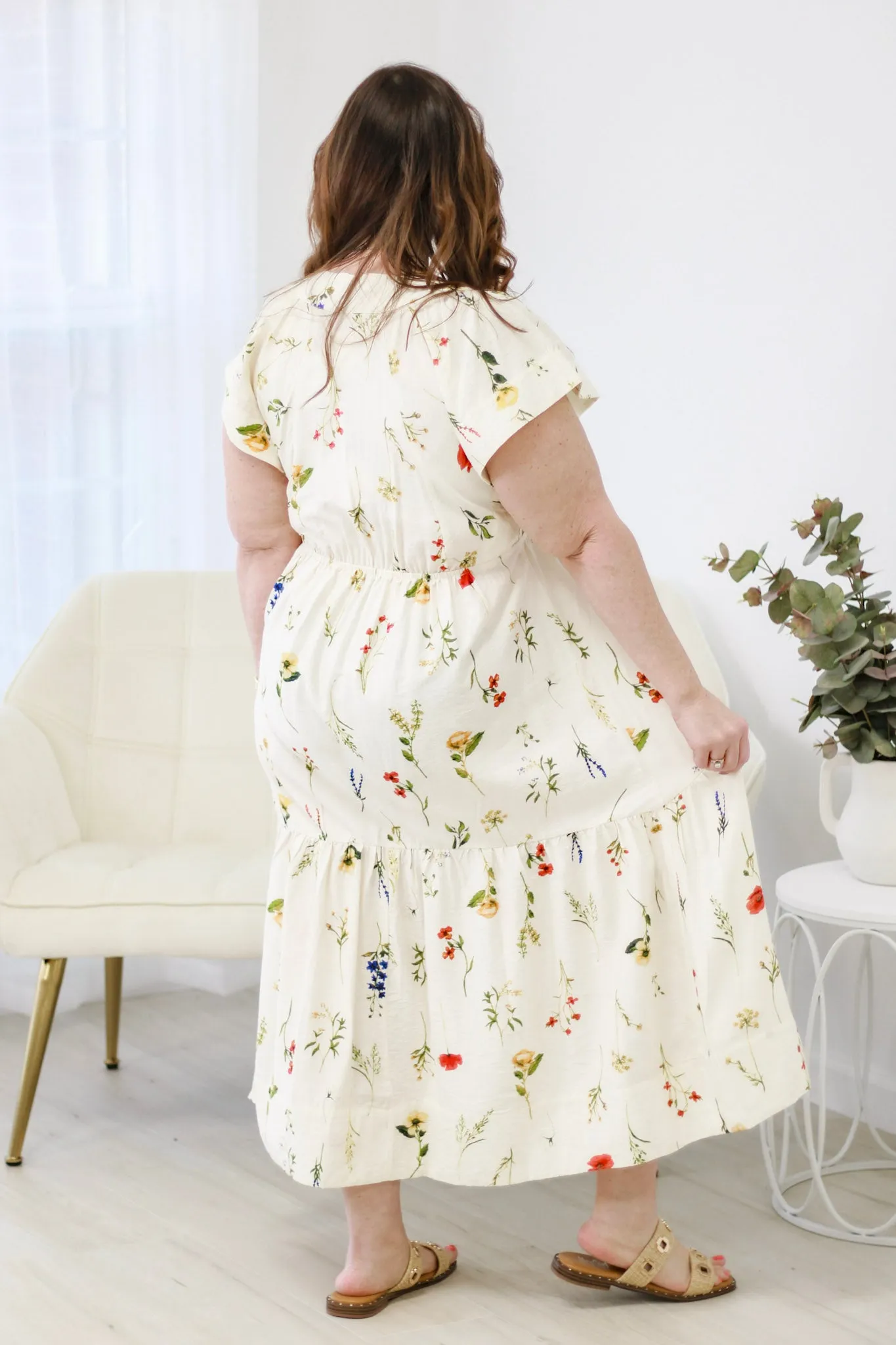 Budding Romance Floral Midi Dress