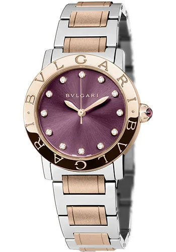 Bulgari - BVLGARI - 33mm - Stainless Steel and Pink Gold