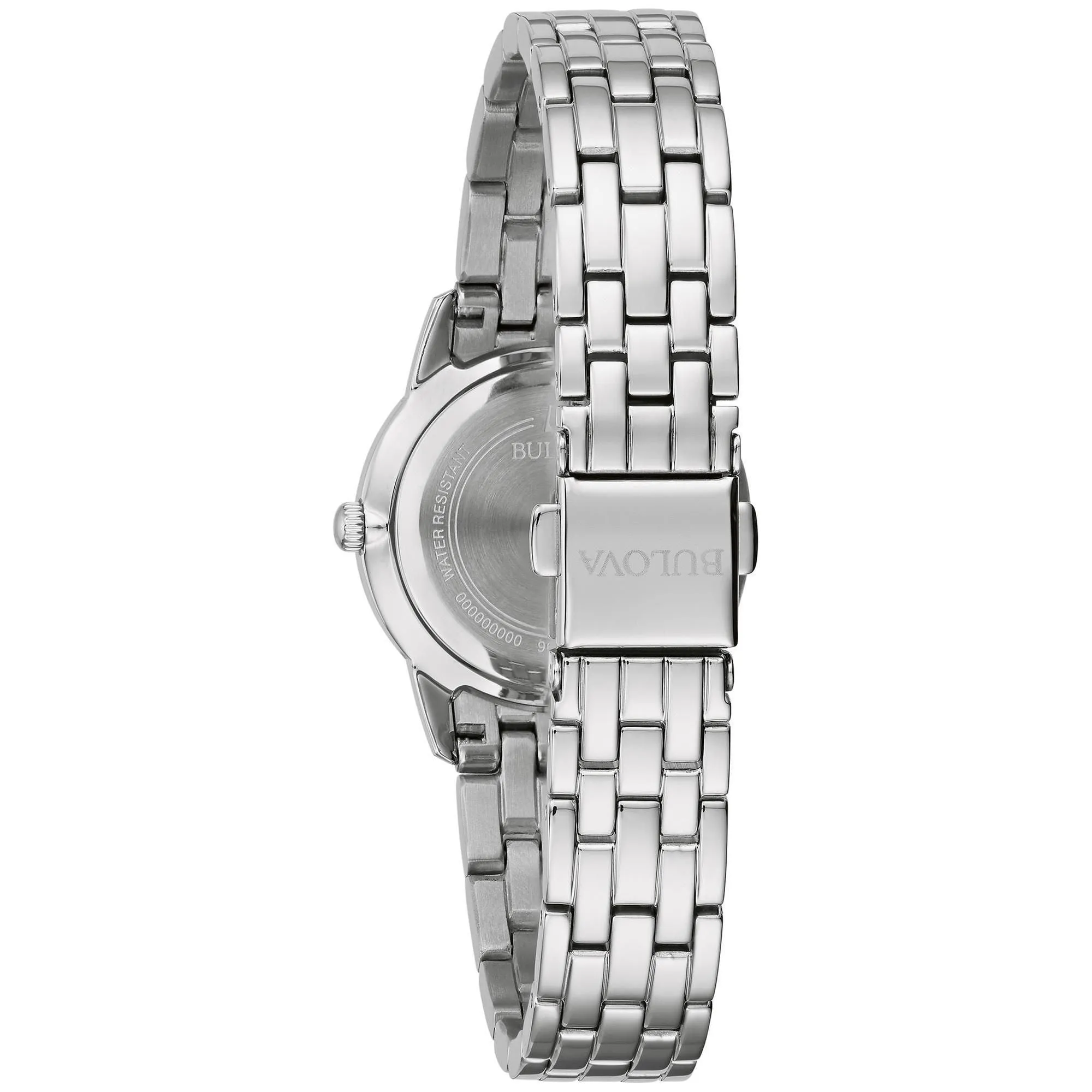 Bulova Ladies' Crystal Stainless Steel Watch and Necklace Set 96X155