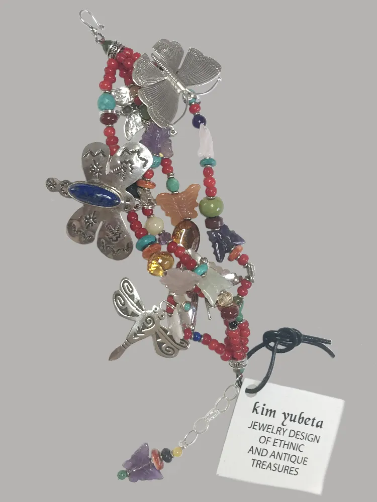 Butterfly   Dragonfly Bracelet by Kim Yubeta