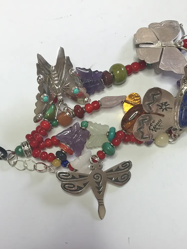 Butterfly   Dragonfly Bracelet by Kim Yubeta