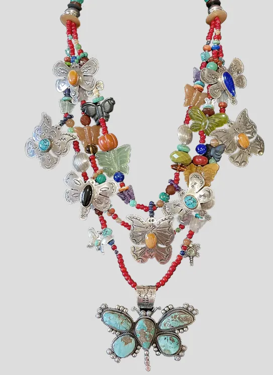 Butterfly   Dragonfly Bracelet by Kim Yubeta