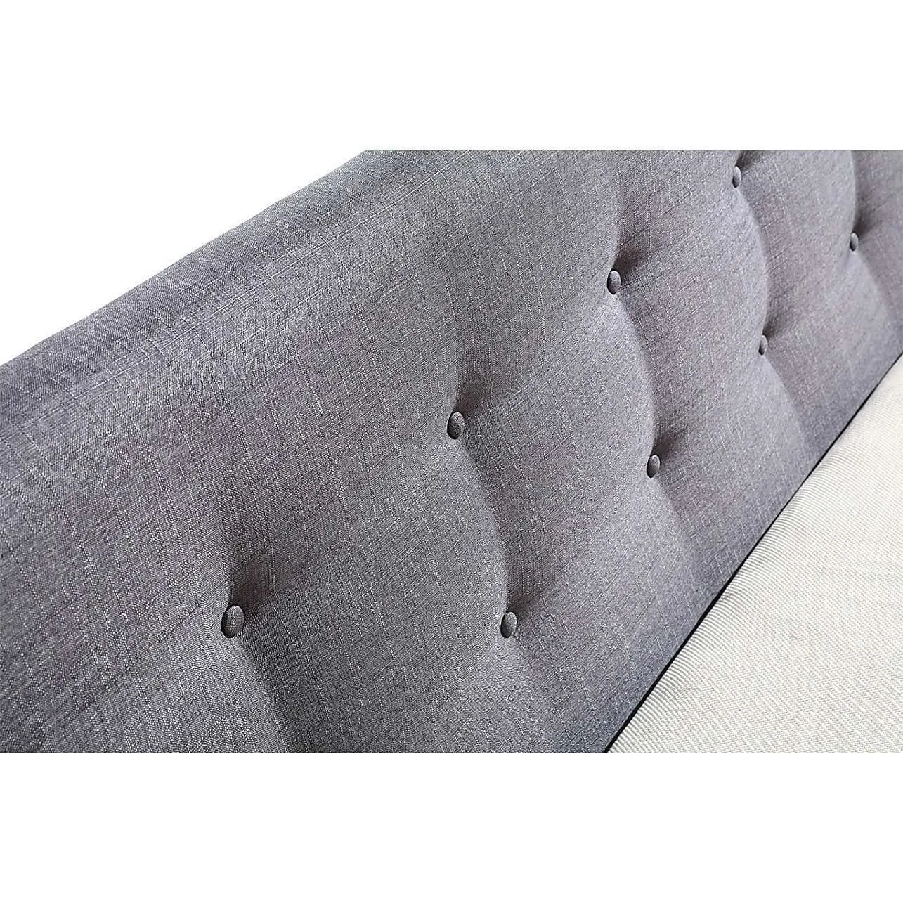 Button Tuft Linen Fabric Luxury Bed Frame