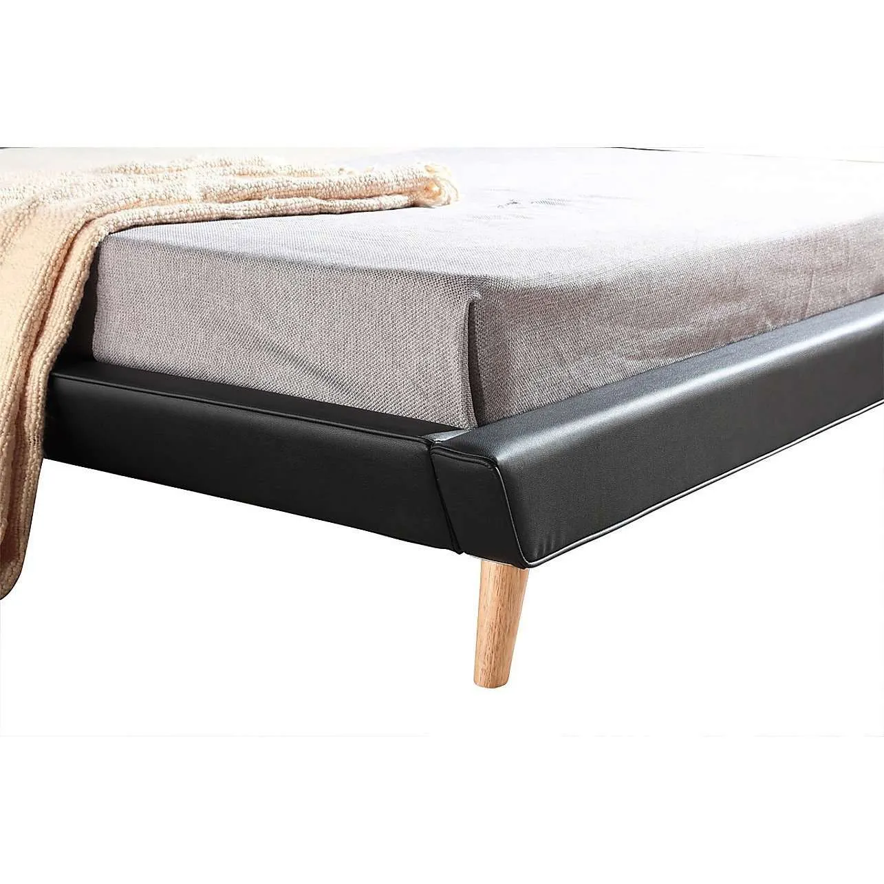 Button Tuft PU Leather Fabric Luxury Bed Frame - 2 Colours