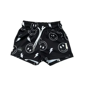 B/W Smiley Bolt Hybrid Swim