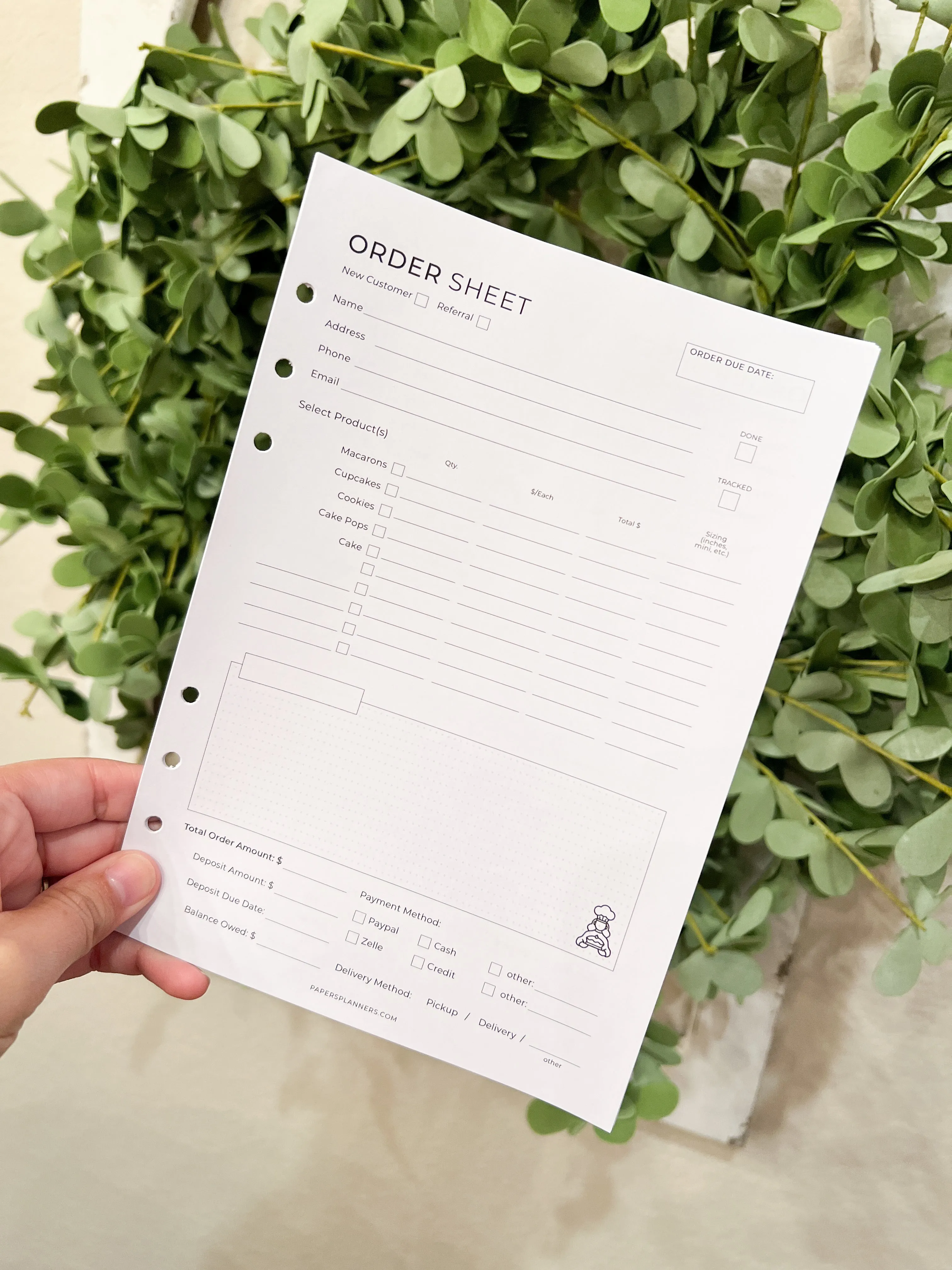 Cake / Cookie Order Sheet
