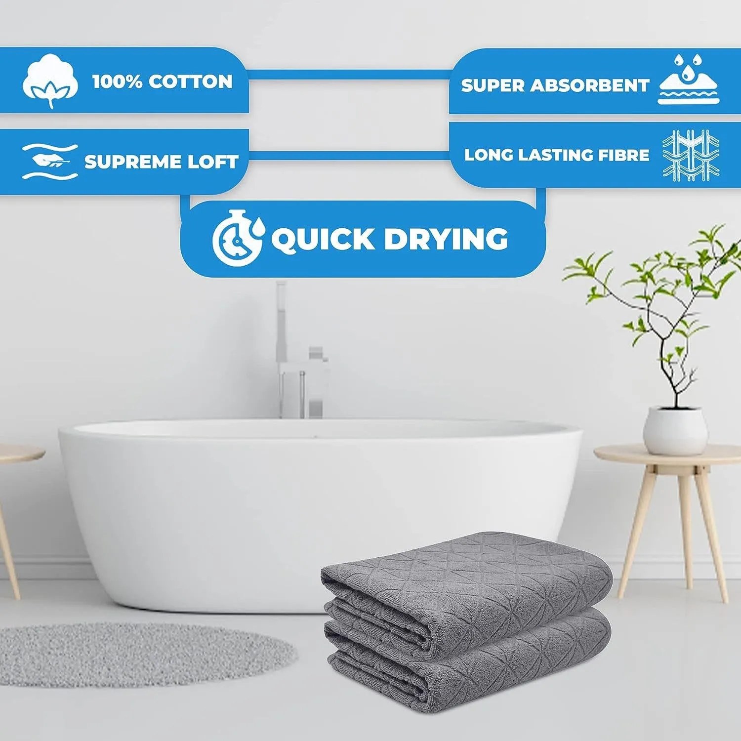 Canterbury Bath Towels Set - Hand Bath Towels & Bath Sheets