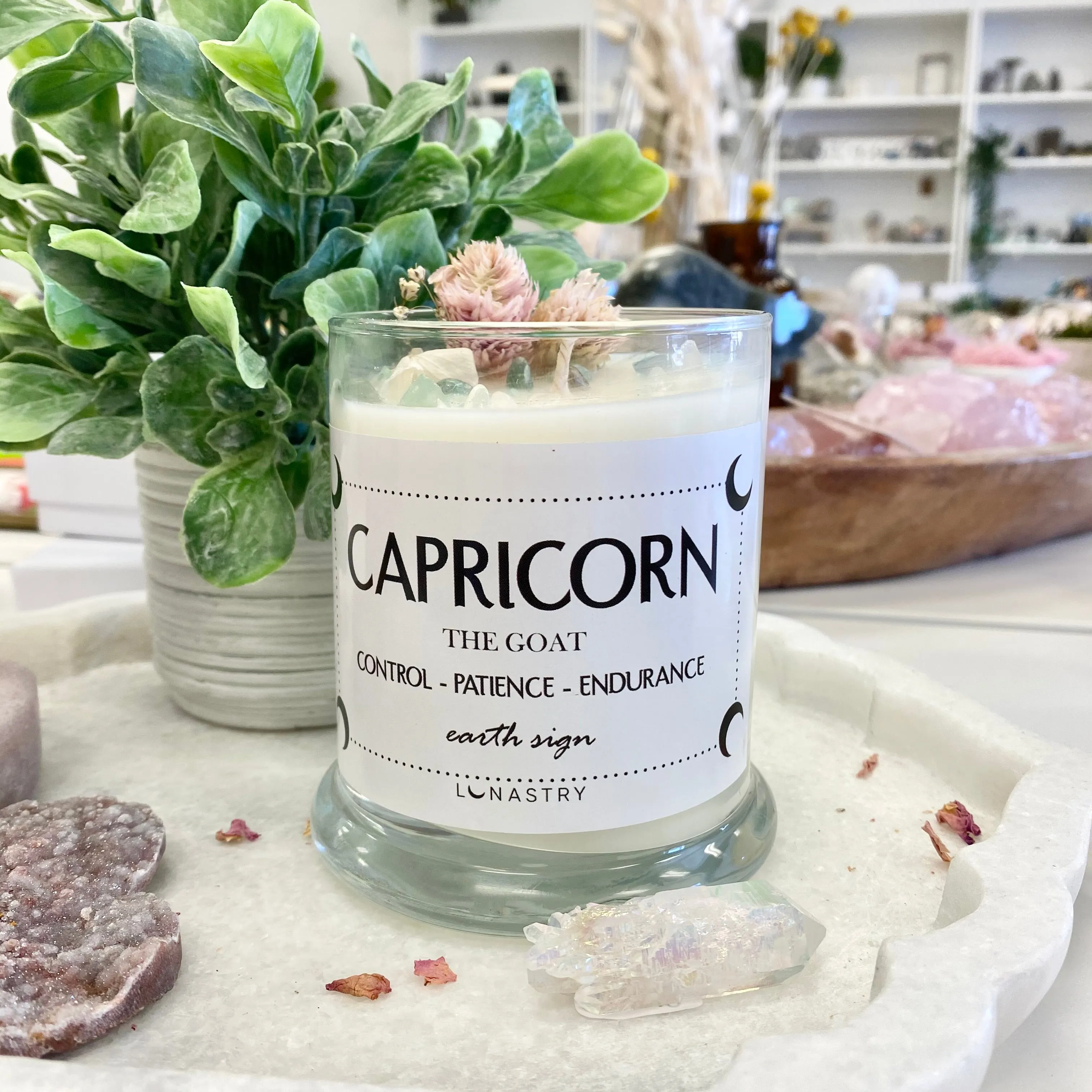 Capricorn soy wax candle