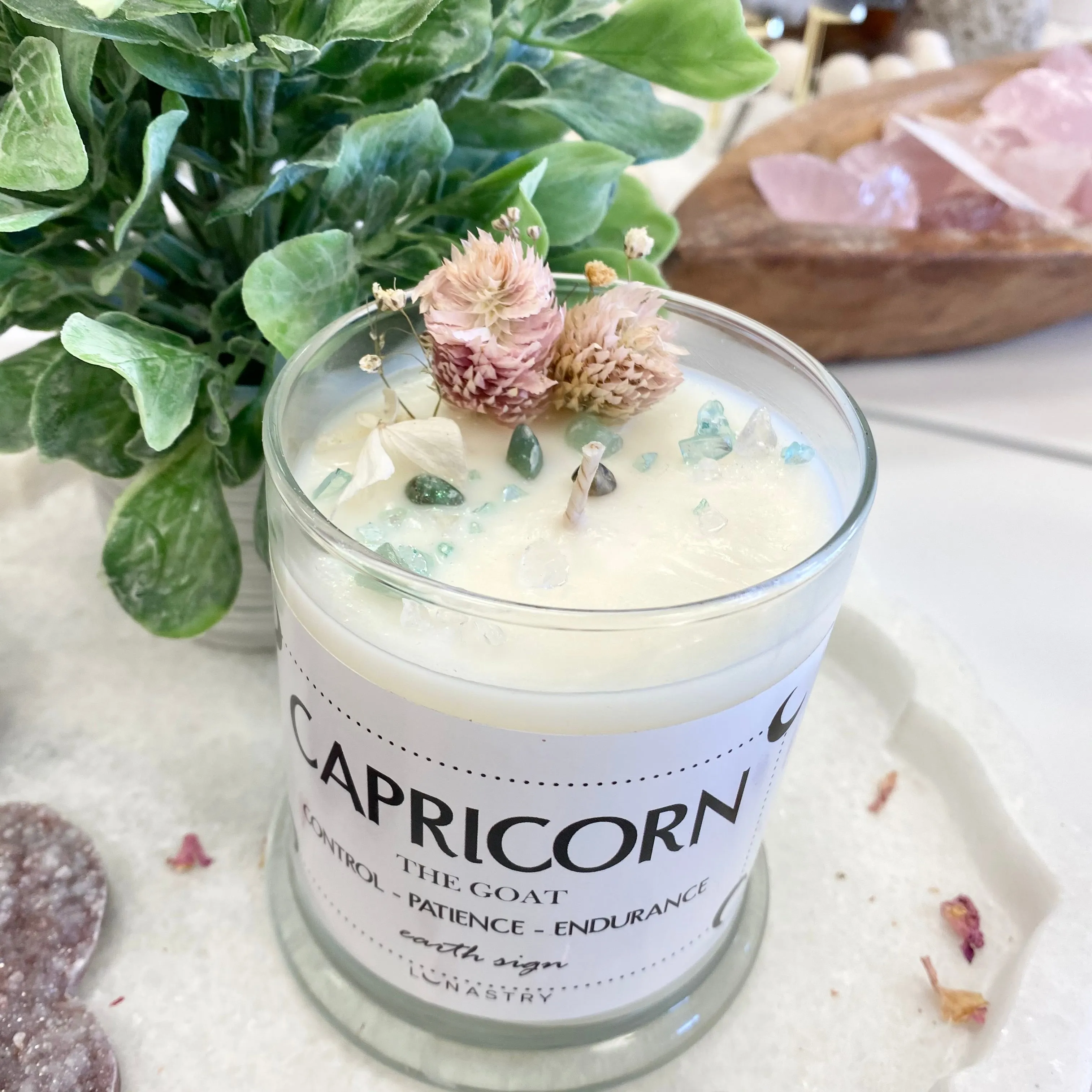 Capricorn soy wax candle