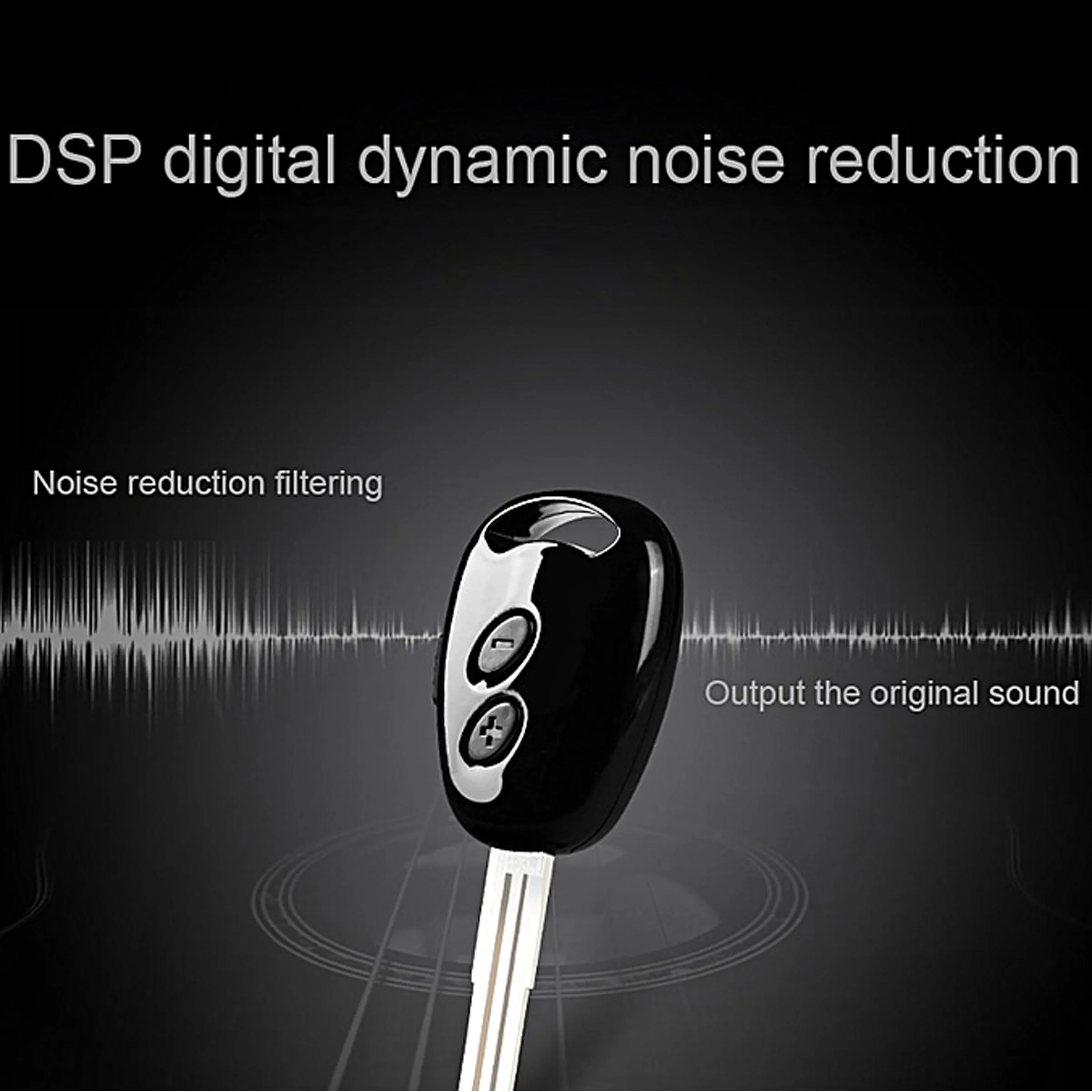 Car Key Digital Voice Recorder 38 Hour Sound Recording 192kbps .wav Format