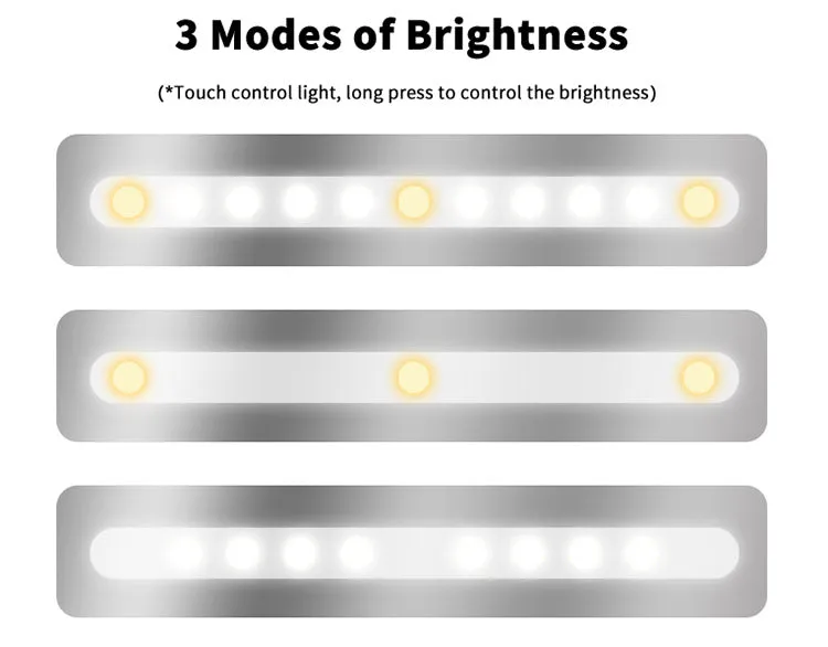 Car Makeup Mirror 3 colors light hanging in car Makeup mirror with led lights rechargeable 24pcs