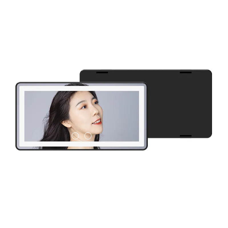 Car Makeup Mirror 3 colors light hanging in car Makeup mirror with led lights rechargeable 24pcs