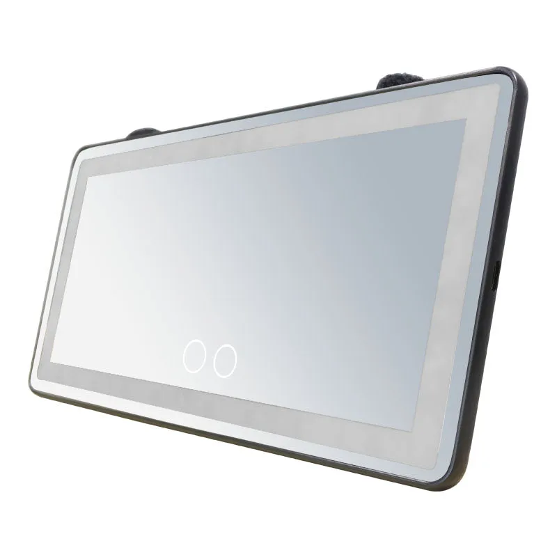 Car Makeup Mirror 3 colors light hanging in car Makeup mirror with led lights rechargeable 24pcs