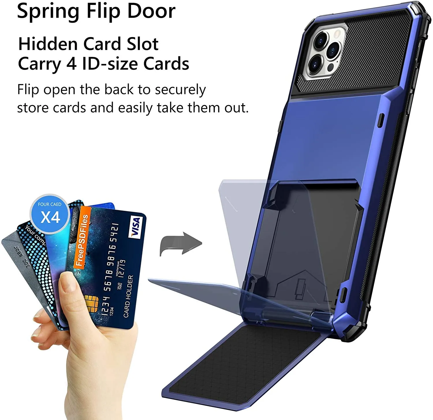 Card Slots Wallet Case Cover for iPhone 13