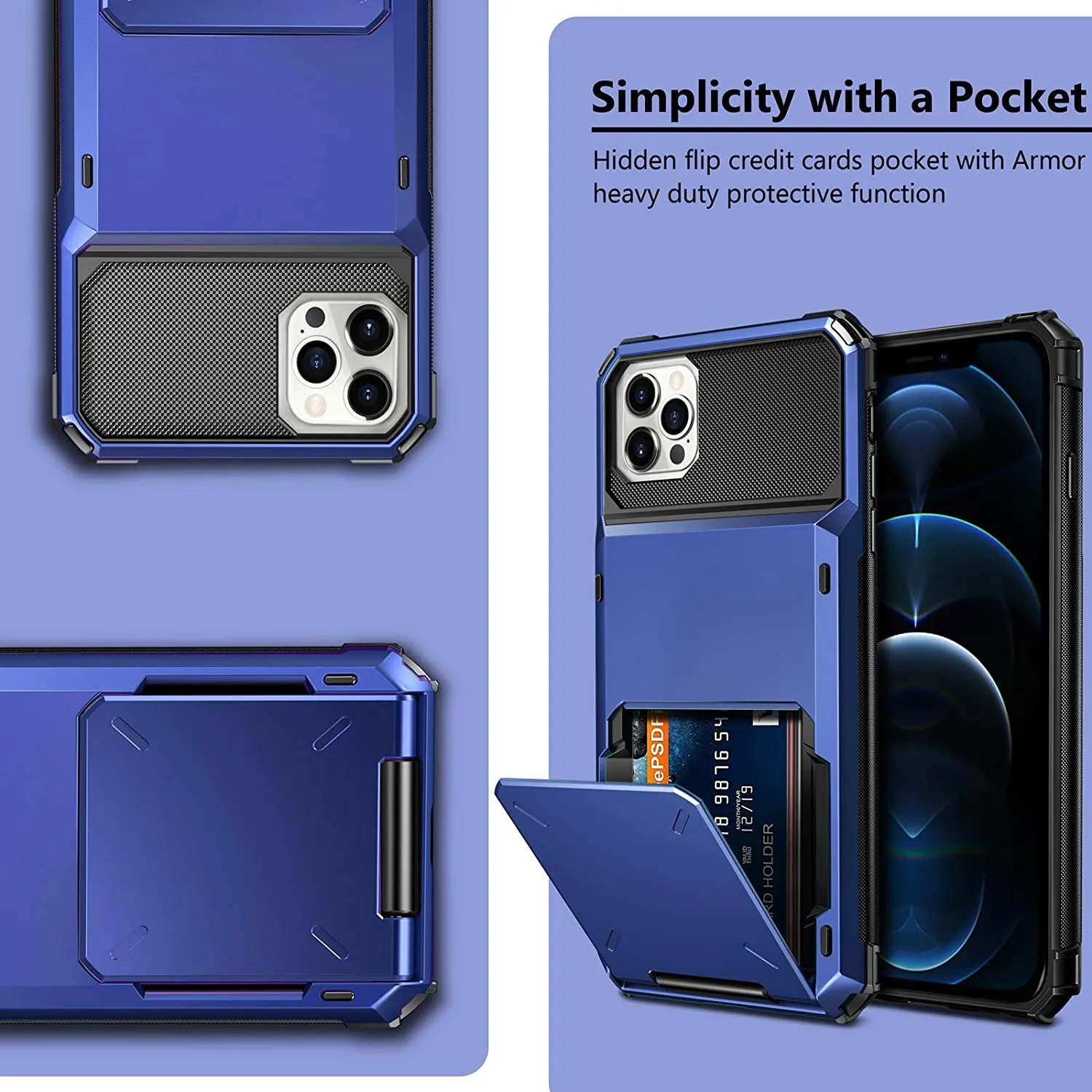 Card Slots Wallet Case Cover for iPhone 13