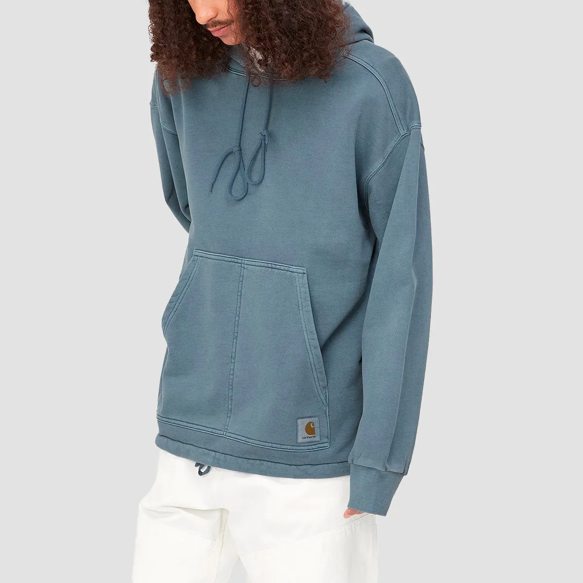 Carhartt WIP Arling Pullover Hoodie Storm Blue Garment Dyed
