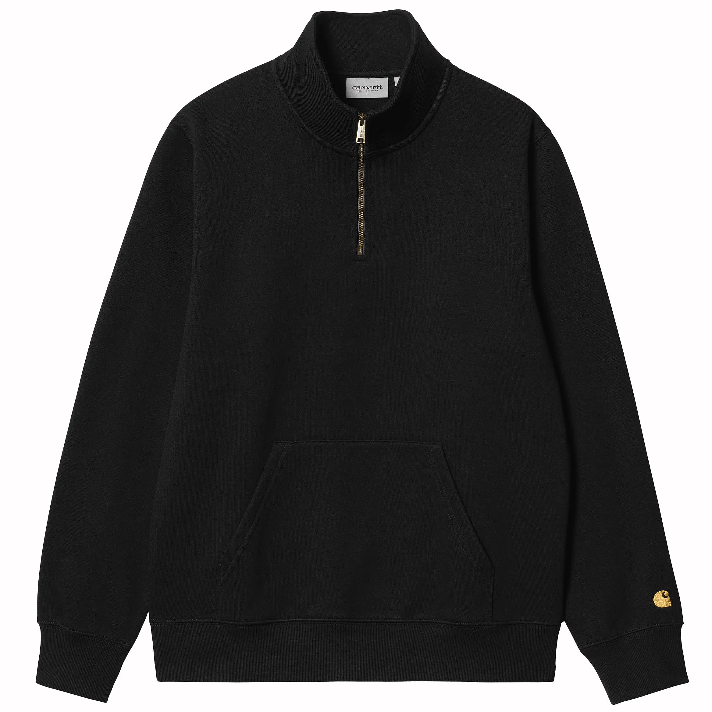 Carhartt WIP Chase Neck Zip Sweat Black / Gold