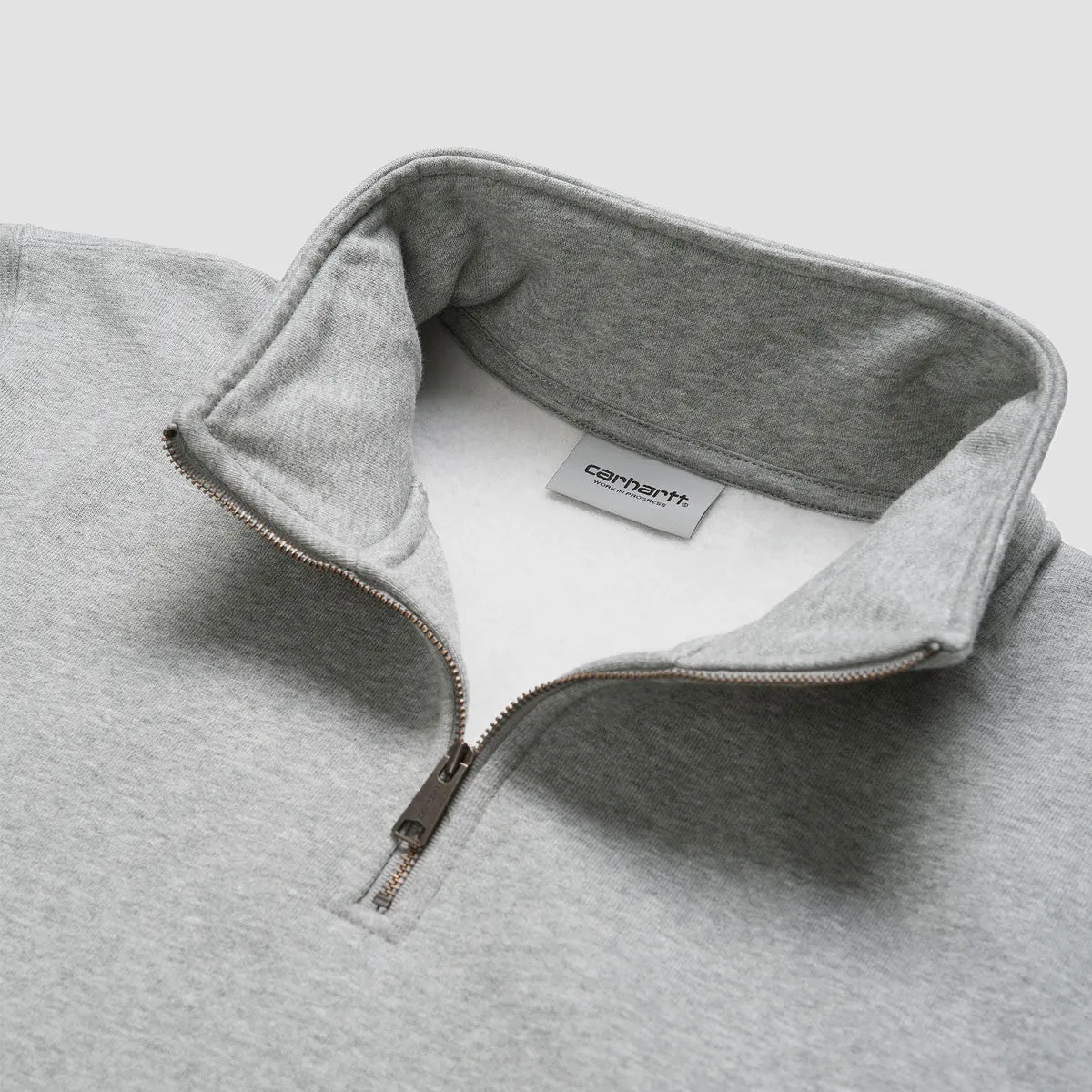 Carhartt WIP Chase Neck Zip Sweat Grey Heather/Gold