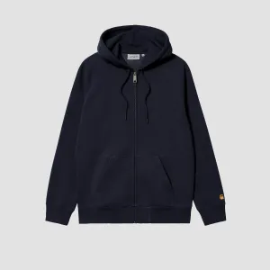 Carhartt WIP Chase Zip Hoodie Dark Navy/Gold