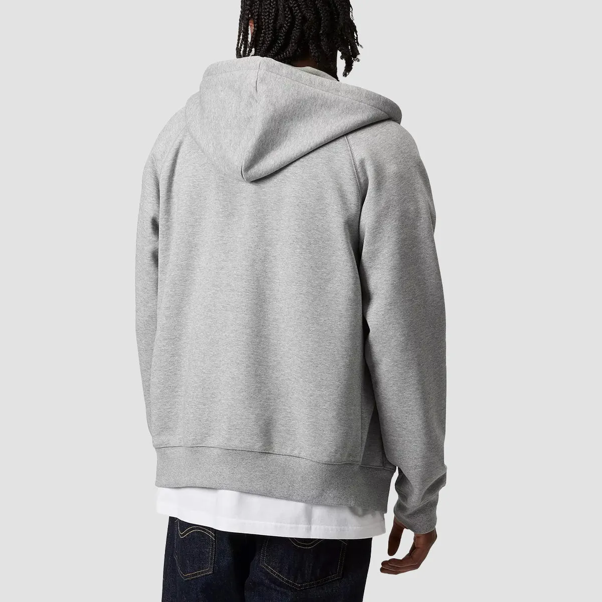 Carhartt WIP Chase Zip Hoodie Grey Heather/Gold