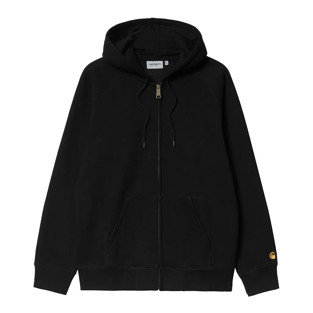 CARHARTT WIP HOODED CHASE JACKET - BLACK/GOLD