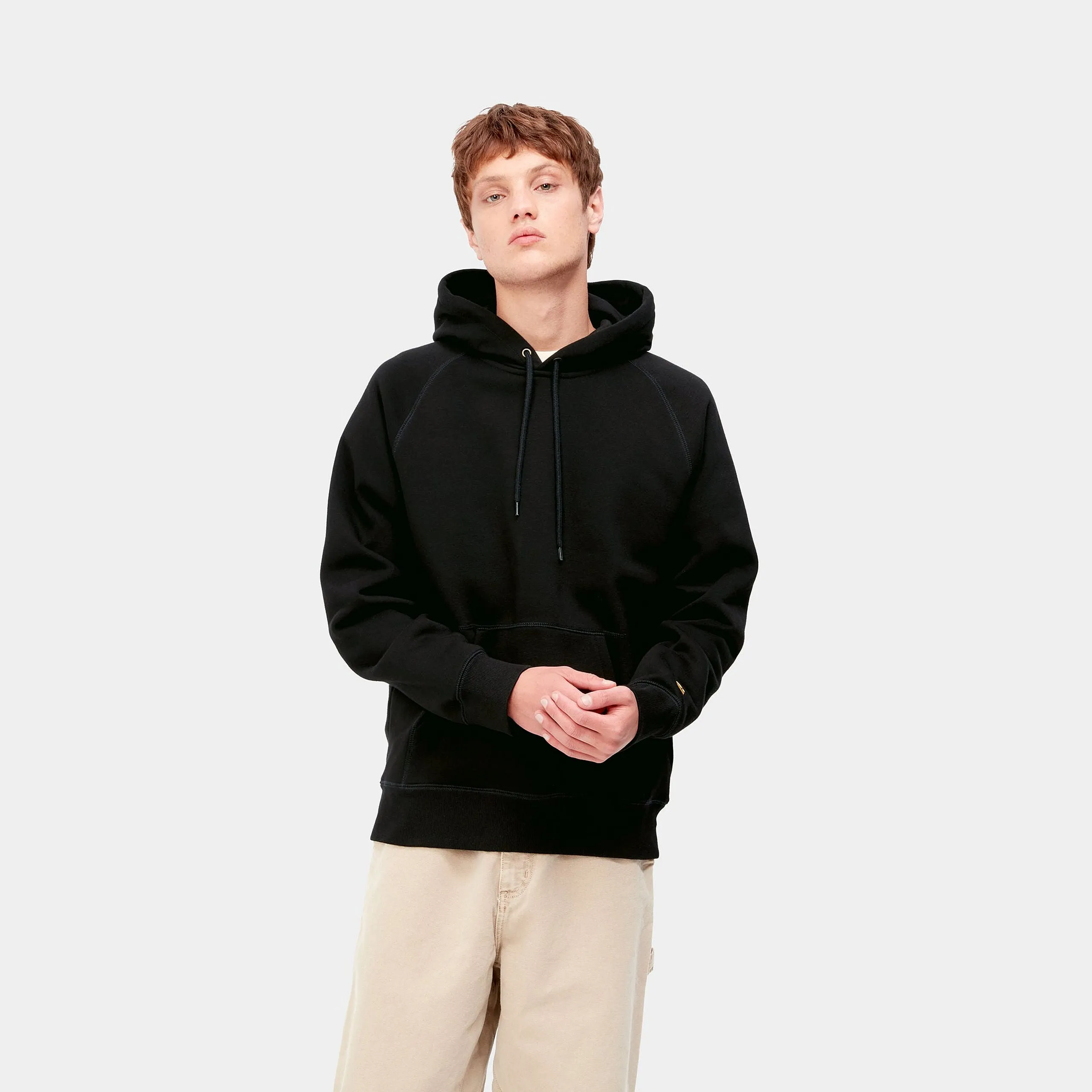 Carhartt WIP Hooded Chase Sweat Black / Gold