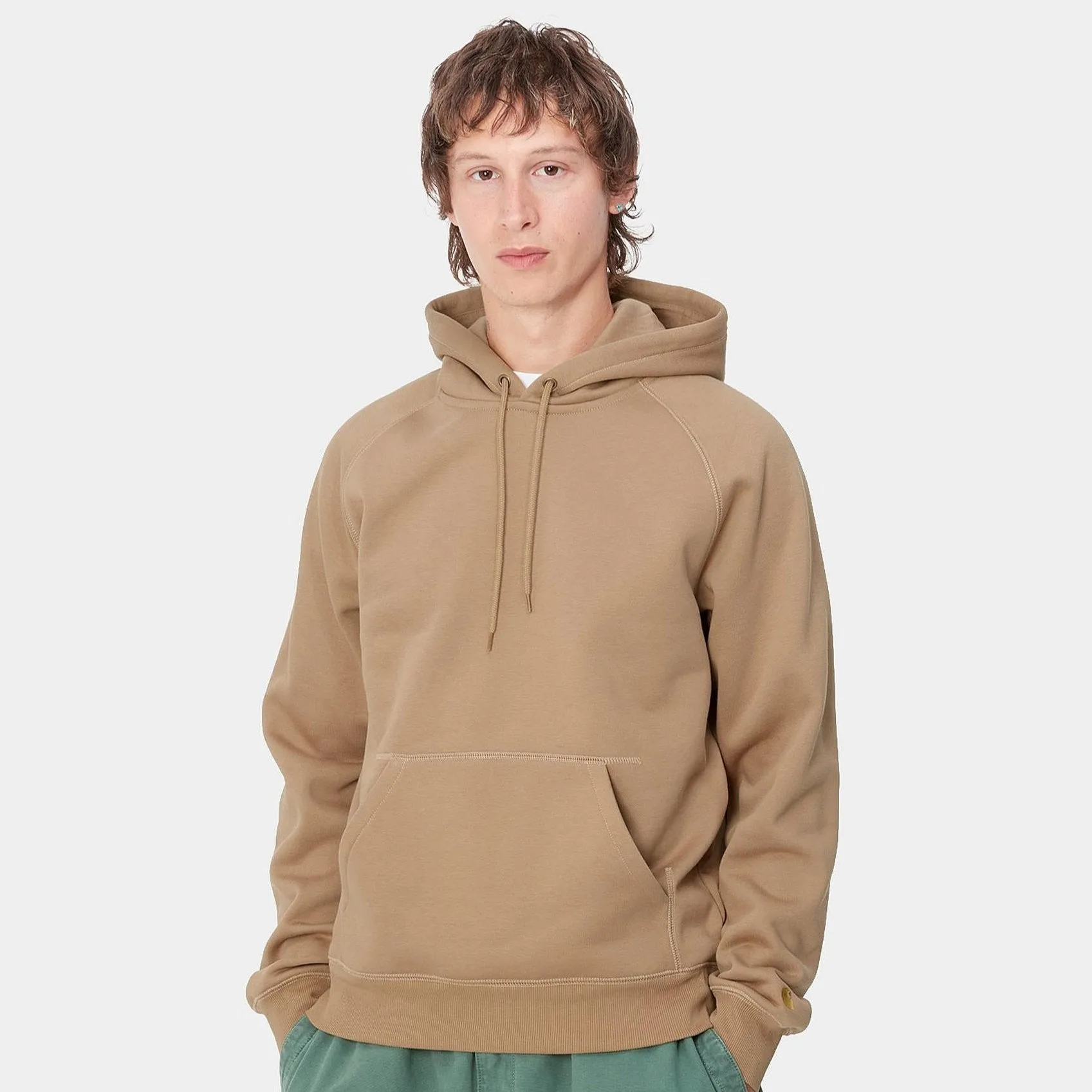 Carhartt WIP Hooded Chase Sweat Peanut / Gold