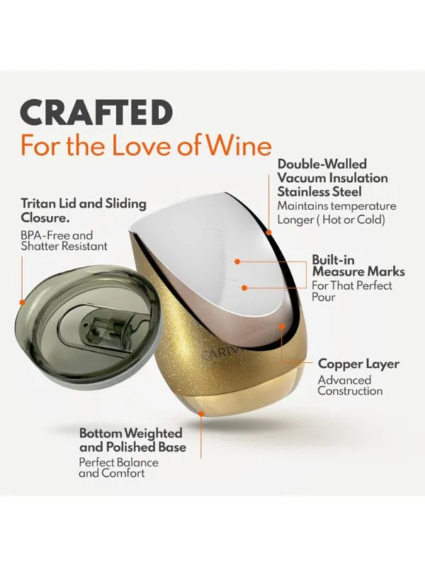 Carivino Luxury Wine Tumbler - Gold