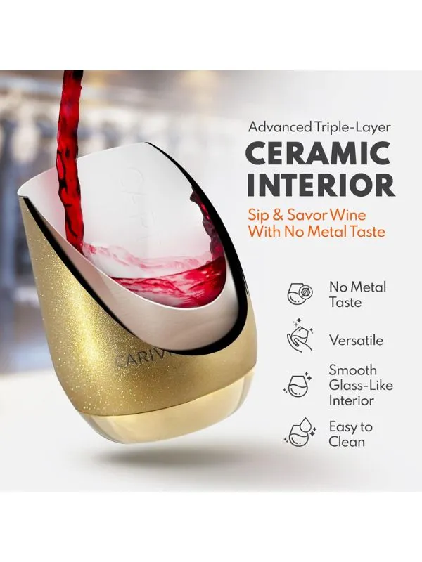 Carivino Luxury Wine Tumbler - Gold
