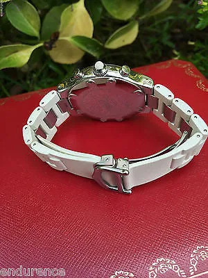 CARTIER MUST 21 CHRONOSCAPH MENS 38 mm SWISS QUARTZ WATCH Ref W10184U2 Case 2424