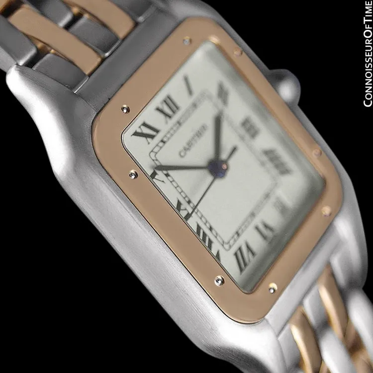 Cartier Panthere Two-Tone Mens Midsize / Unisex Watch, Date - Stainless Steel & 18K Gold - W25028B6