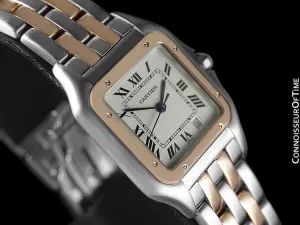Cartier Panthere Two-Tone Mens Midsize / Unisex Watch, Date - Stainless Steel & 18K Gold - W25028B6