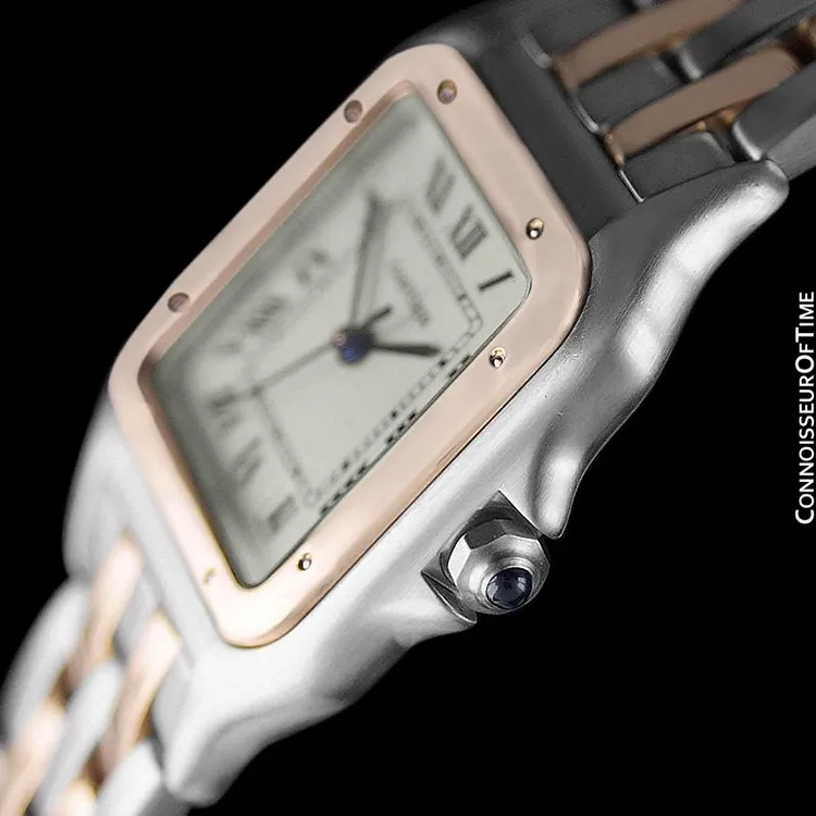 Cartier Panthere Two-Tone Mens Midsize / Unisex Watch, Date - Stainless Steel & 18K Gold - W25028B6