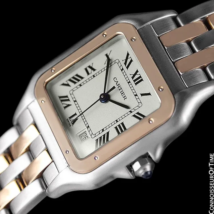 Cartier Panthere Two-Tone Mens Midsize / Unisex Watch, Date - Stainless Steel & 18K Gold - W25028B6