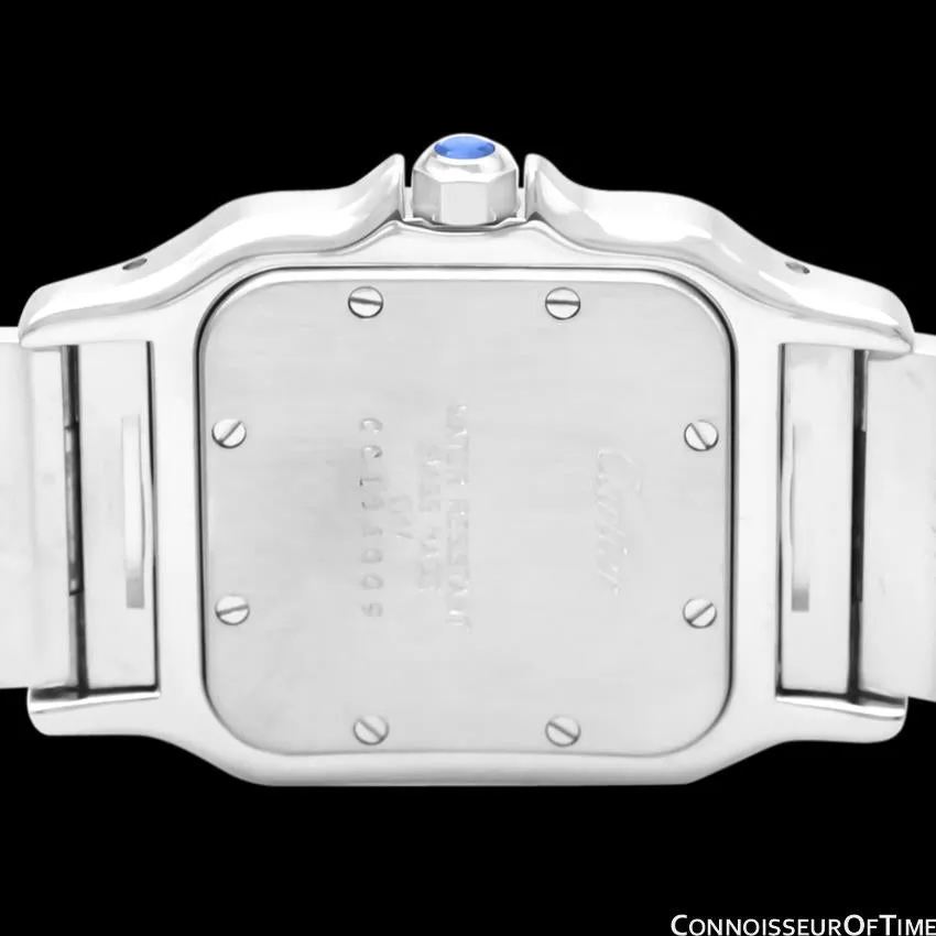 Cartier Santos Galbee Mens Midsize Unisex Watch with Date - Stainless Steel