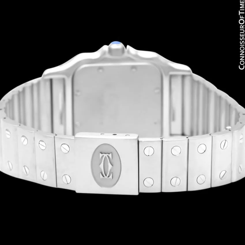 Cartier Santos Galbee Mens Midsize Unisex Watch with Date - Stainless Steel