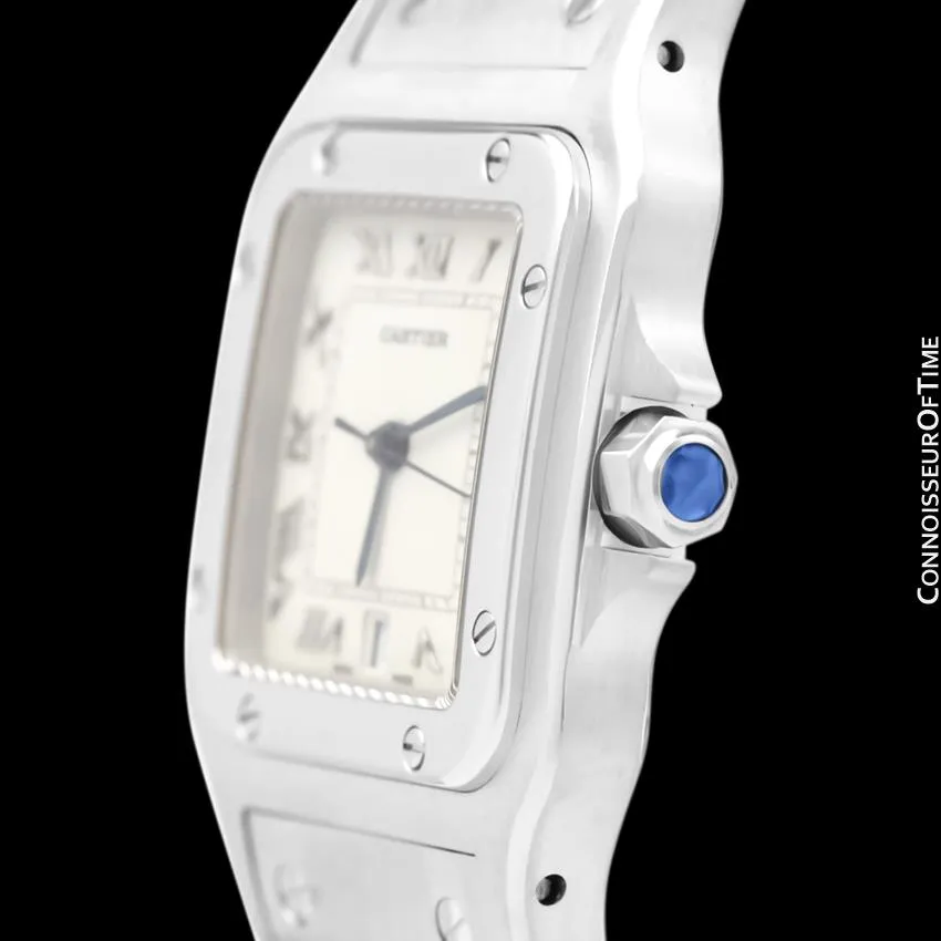 Cartier Santos Galbee Mens Midsize Unisex Watch with Date - Stainless Steel