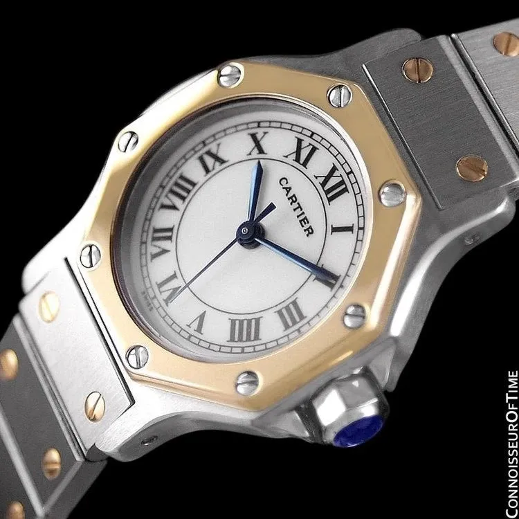 Cartier Santos Octagon Ladies Watch, Automatic - Stainless Steel & 18K Gold