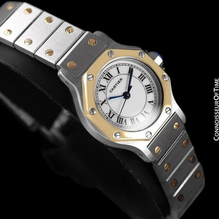 Cartier Santos Octagon Ladies Watch, Automatic - Stainless Steel & 18K Gold
