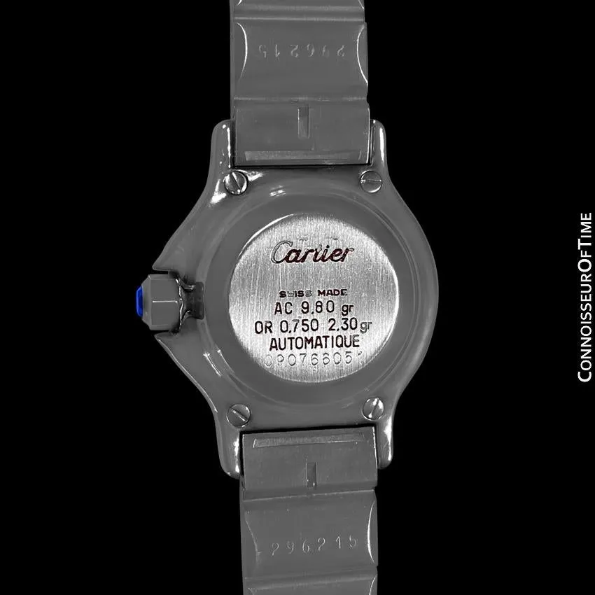 Cartier Santos Octagon Ladies Watch, Automatic - Stainless Steel & 18K Gold