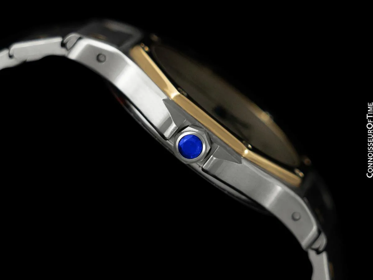 Cartier Santos Octagon Mens (Midsize) Quartz Watch - Stainless Steel & 18K Gold