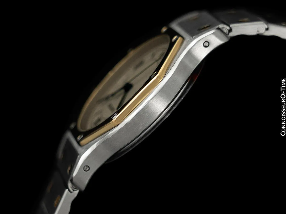 Cartier Santos Octagon Mens (Midsize) Quartz Watch - Stainless Steel & 18K Gold