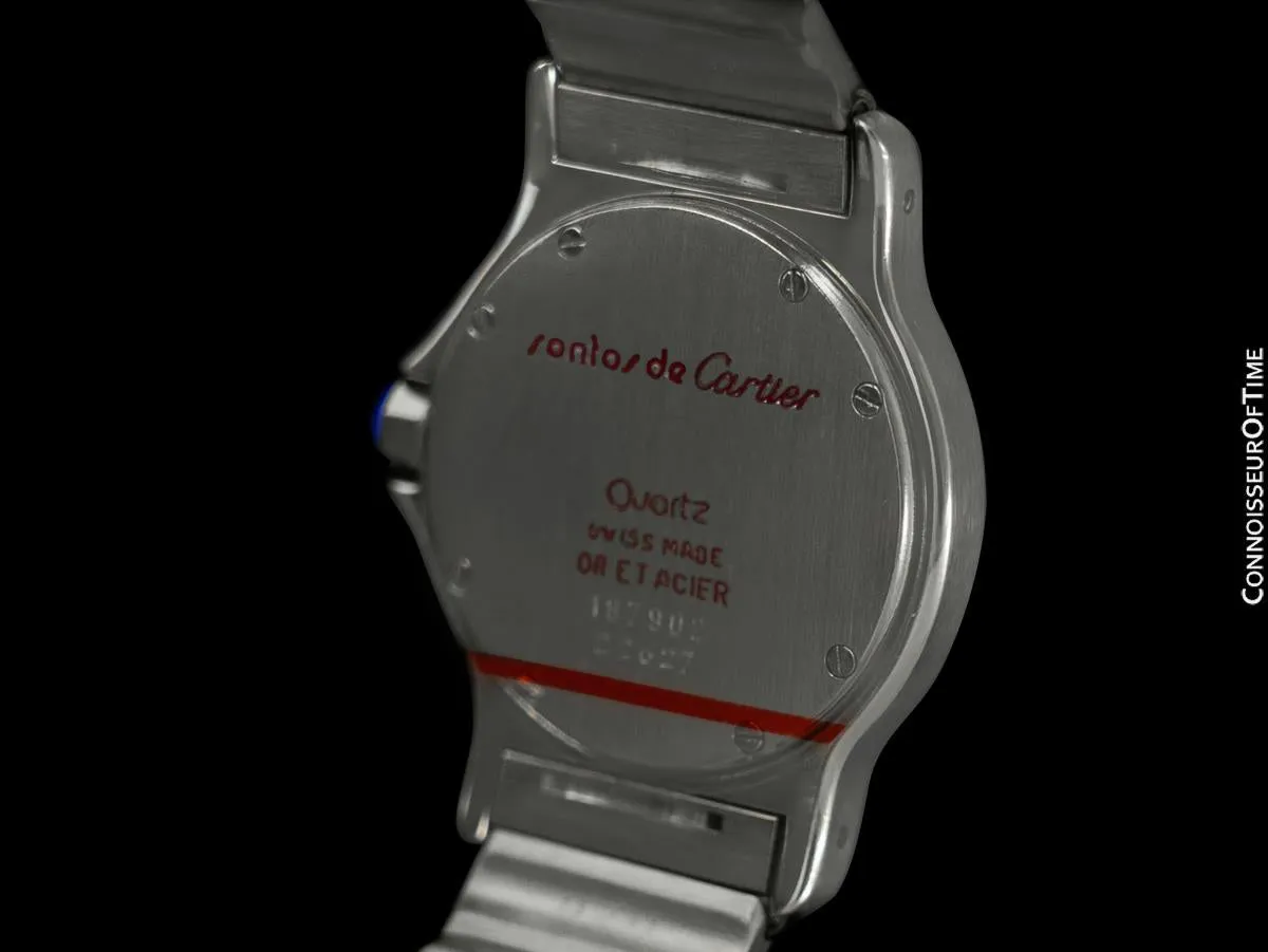 Cartier Santos Octagon Mens (Midsize) Quartz Watch - Stainless Steel & 18K Gold