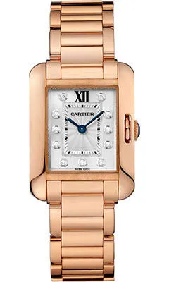Cartier - Tank Anglaise Pink Gold With Diamonds
