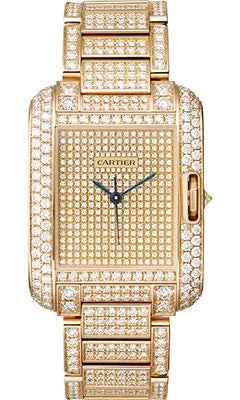 Cartier - Tank Anglaise Pink Gold With Diamonds