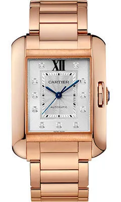 Cartier - Tank Anglaise Pink Gold With Diamonds